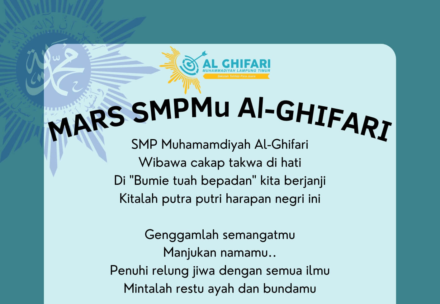 Read more about the article SMP Muhammadiyah Al-Ghifari Ciptakan Mars Sekolah Supaya Tumbuh Kebanggan bagi Siswa dan Alumni